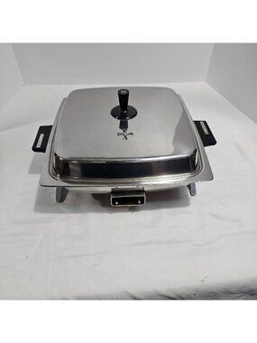 Vintage Toastmaster Electric Skillet Model P803 Fully Immersible Stainless Steel